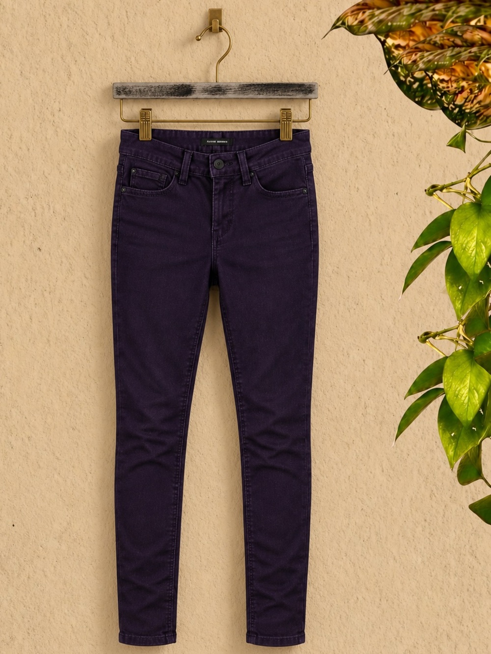 Flying Monkey Purple Low Rise Skinny Jeans Size 5 Stretch Denim Y2K